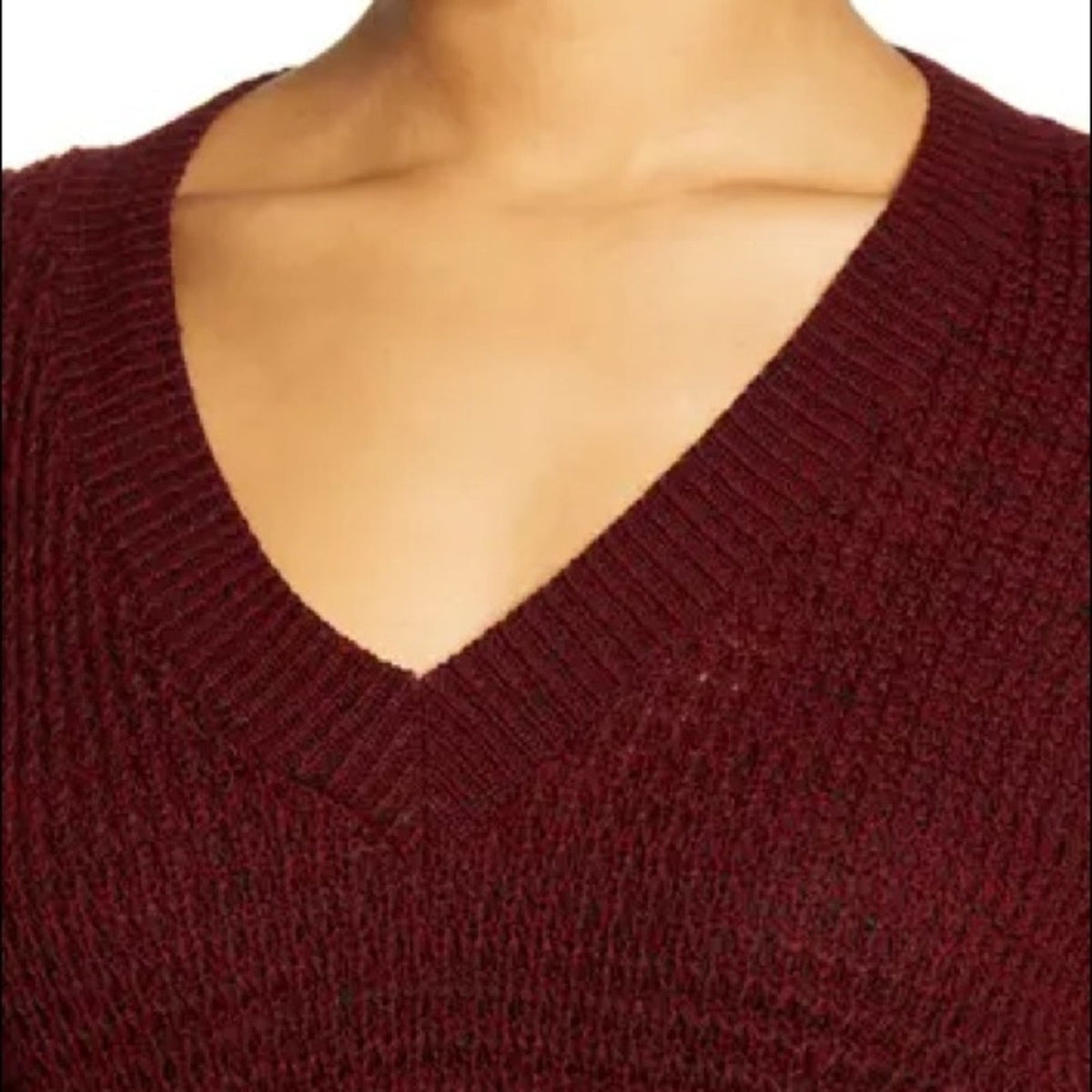 Leith NWT Red Dolman Sleeve V-Neck Sweater XSmall long sleeve winter XS
