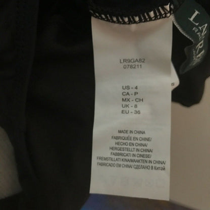 Ralph Lauren NEW Halter Front Keyhole Swimsuit Tankini Solid Black Size 4