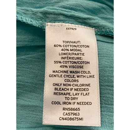 Caslon Sleeveless Scoop Neck Raw Edge Maxi Dress Size Small in Teal Shore NWT