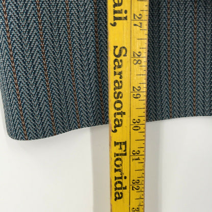 Hart Schaffner Marx Vintage Stripe 2 Piece Blazer Jacket Pants Suit ROCKABILLY