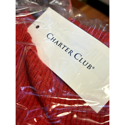 Charter Club NWT Whimsy Sweater Long-Sleeve Crew Neck Ravishing Red Small