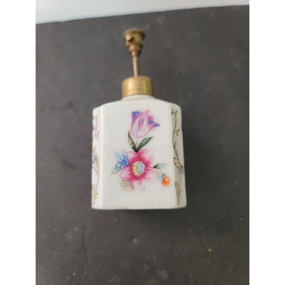Vintage Thames Japan HandPainted Porcelain Perfume Atomizer Floral Bouquet 2"x4"