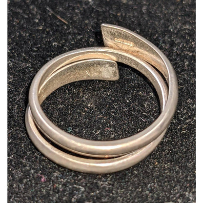 Vintage Signed 925 Sterling Silver Art Abstract Ring Size 8