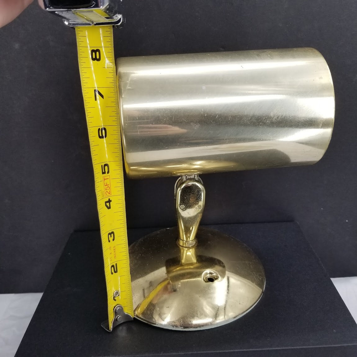 Pair Brass-tone golden Wall mount MCM down lights Mid Century Lamps set of 2
