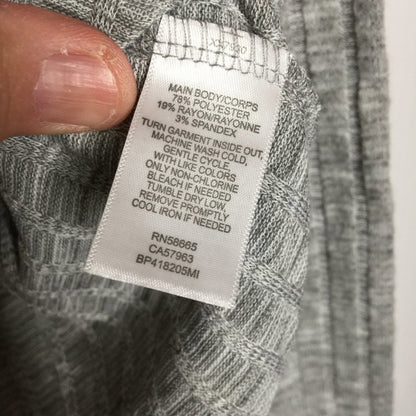 Bp Cozy Ribbed Turtleneck Top Relaxed Fit Long Sleeve Grey Heather Size Small