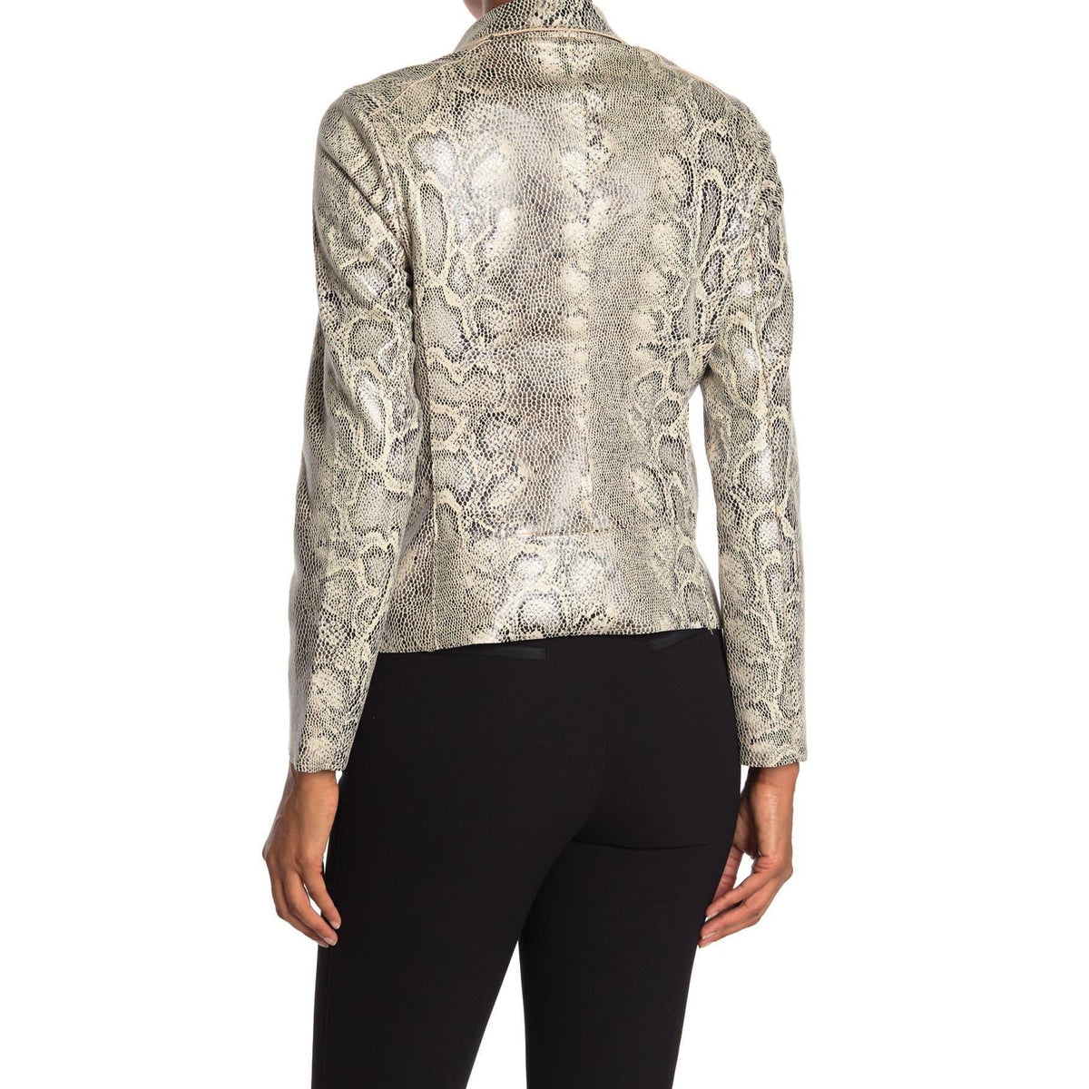 Philosophy NWT Snake Print Faux Leather Moto Jacket Small