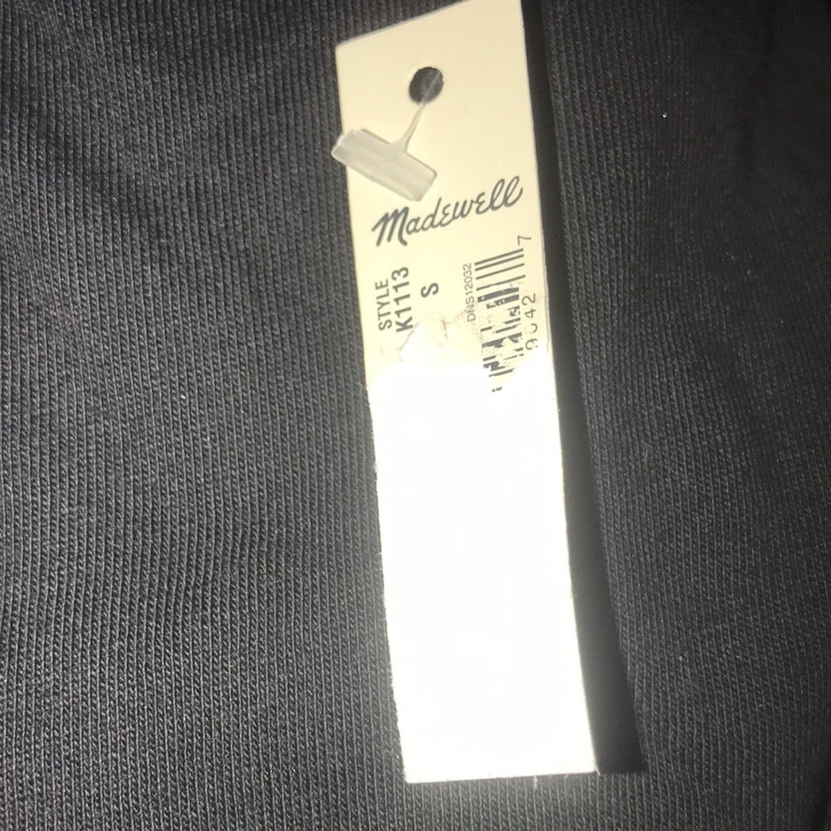 Madewell NWT Black Wide Sleeve Uneven Neck Sweater Size Small