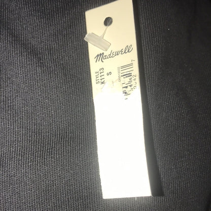 Madewell NWT Black Wide Sleeve Uneven Neck Sweater Size Small
