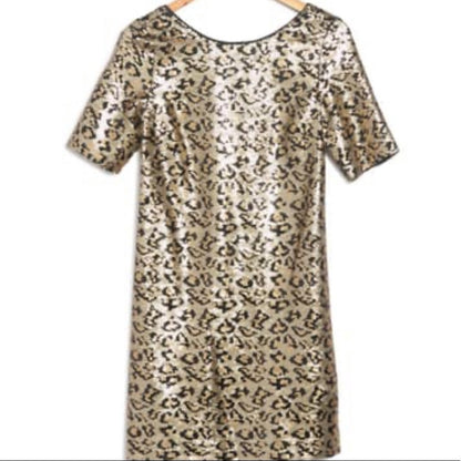 Betsy Johnson NEW Leopard Sequin Mini Dress Size 0