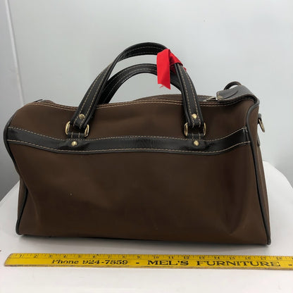 Verdi International VINTAGE Travel Tote top handle duffle Gym bag Carry on Brown