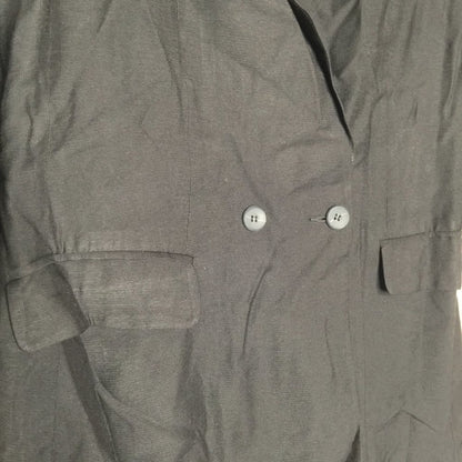 BCBGeneration 2 Button Lightweight Summer Blazer Long 3/4 Sleeve V-Neck Black 12