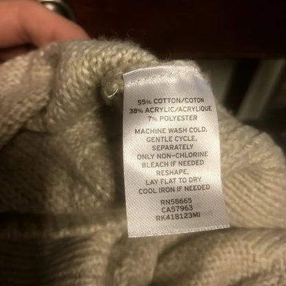 Abound NWT Basket Stitch Knit Pullover Sweater Beige Oatmeal Size XS