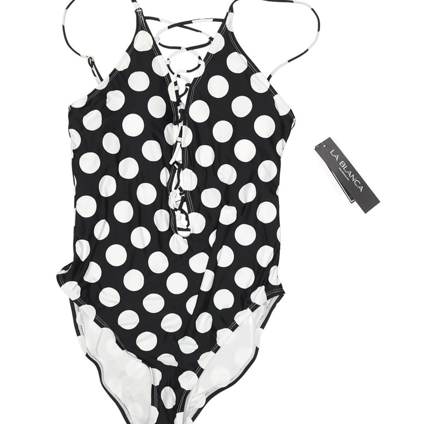 La Blanca NWT One Piece Swimsuit Polka Dot Print US 12