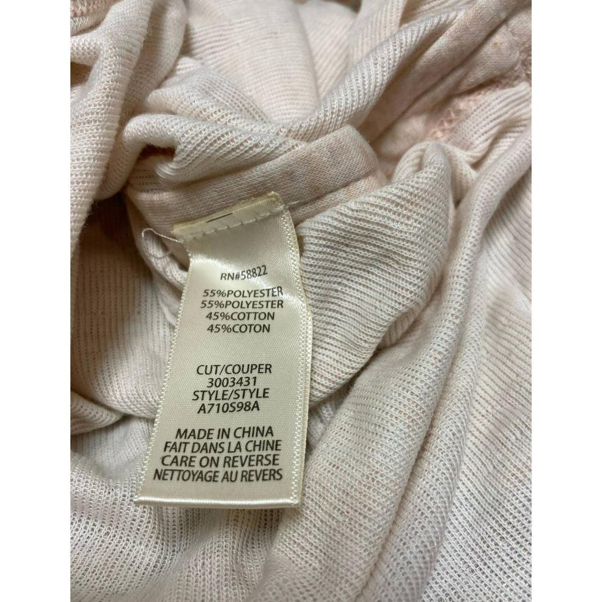 Max Studio Women's Split Neck Pullover XL/Extra Large Blush Pink NEW Long Sleeve