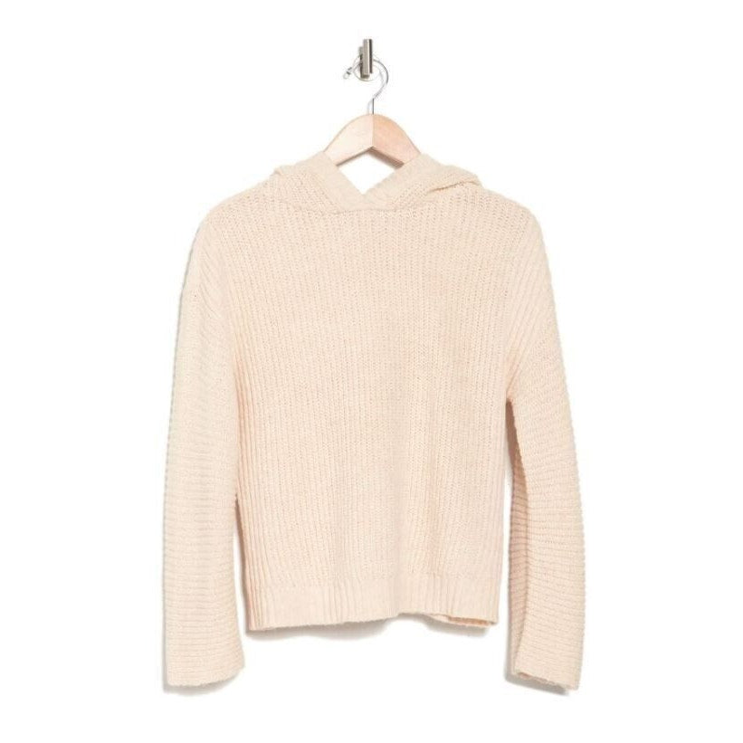 Abound Hooded Pullover Rib Knit Sweater Size XL/Extra Large Beige Oatmeal NWT