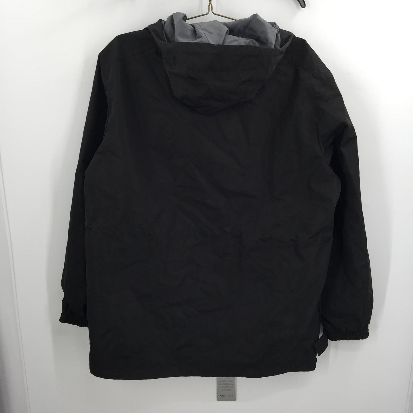 Noize Windbreaker Techno Bonded Hooded Rain Jacket Long Sleeve Black SZ X-Large