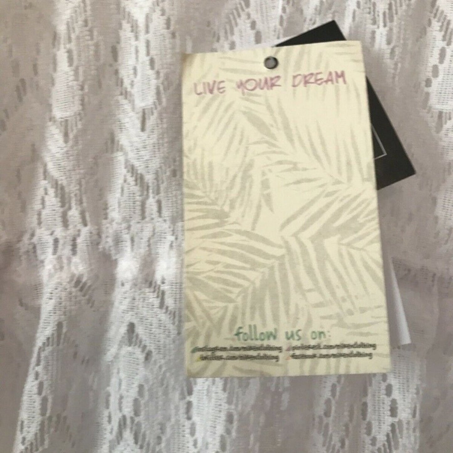 Miken Crochet Caftan Cover Up Swimsuit Swimwear Size Medium
