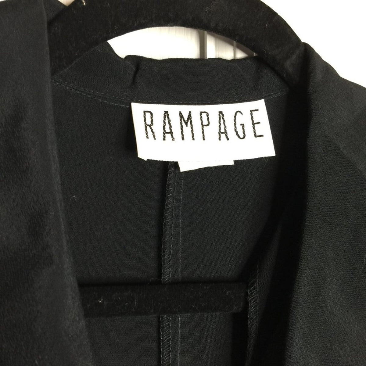 Vintage Rampage Romper Jumper Button Front Long Sleeve Pleated Black Size 3 Y2K