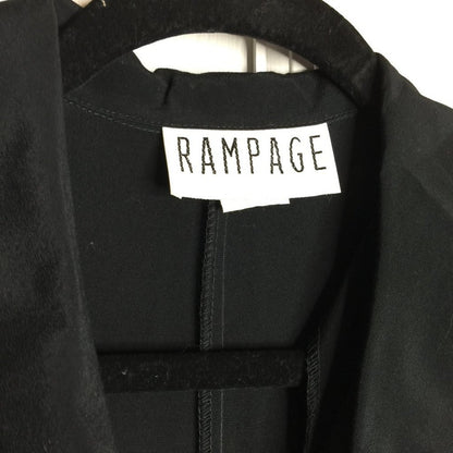 Vintage Rampage Romper Jumper Button Front Long Sleeve Pleated Black Size 3 Y2K