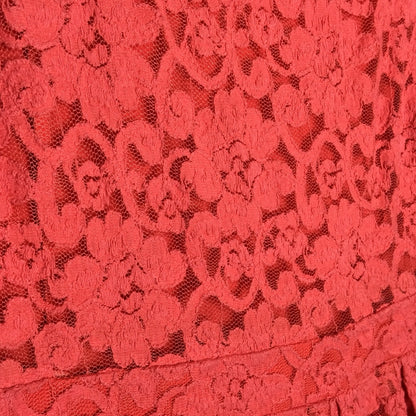 Brixon Ivy Coral lace Sleeveless dress Large Fit Flare Lined Stretch Summer