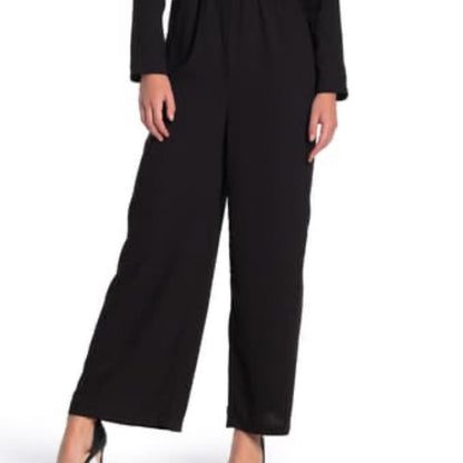 Good Luck Gem Long Sleeve Collard Jumpsuit Size Medium Petite