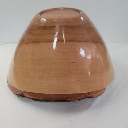 Handmade Freeform Live edge wood handturned large bowl lip on base 10.5" x 10"