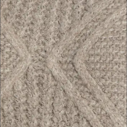 Caslon NWT Taupe Chunky Cable Knit Turtleneck Sweater Size XLarge