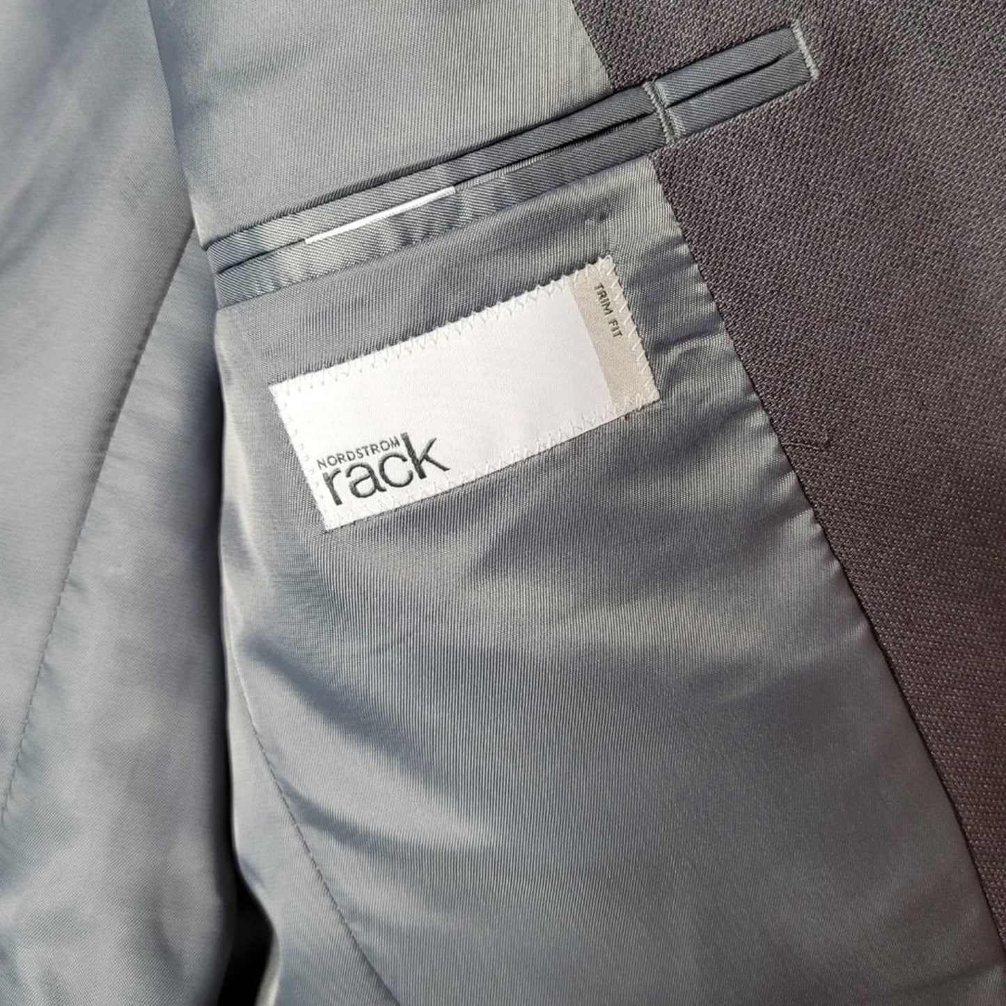 Nordstrom Rack Fit Flat Classic Blazer Size 30 S 2 button front Gray Grey