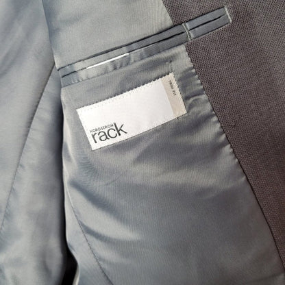 Nordstrom Rack Fit Flat Classic Blazer Size 30 S 2 button front Gray Grey