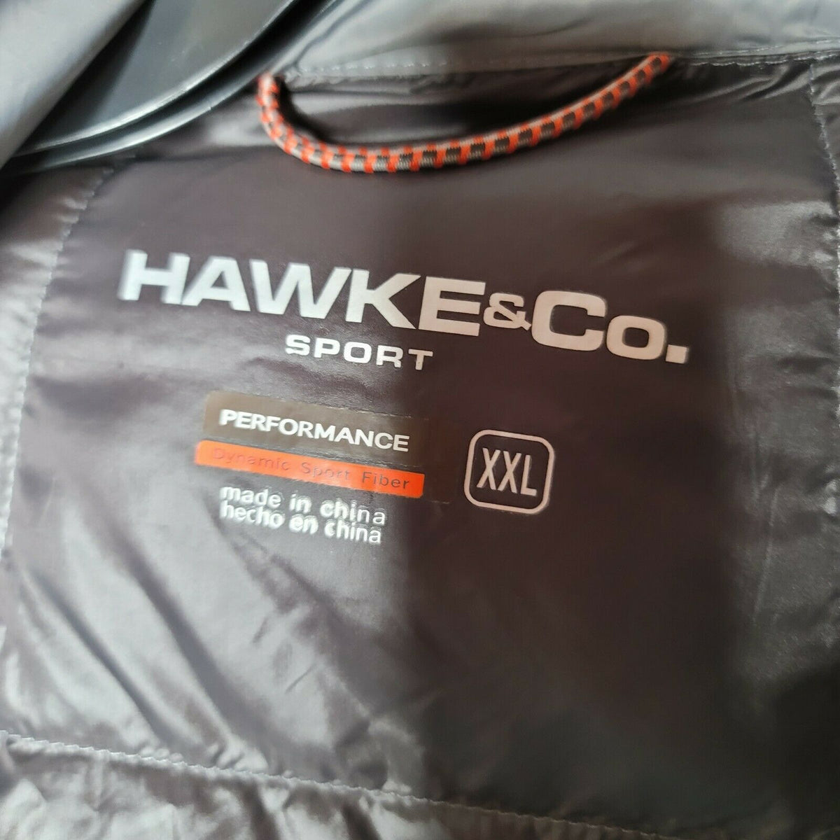 Hawke & Co. Quilted Packable Nylon Jacket Stand-Up Collar Gray Size XXL