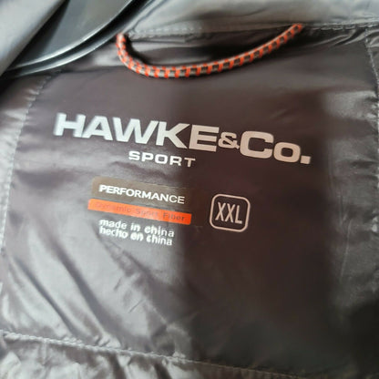 Hawke & Co. Quilted Packable Nylon Jacket Stand-Up Collar Gray Size XXL