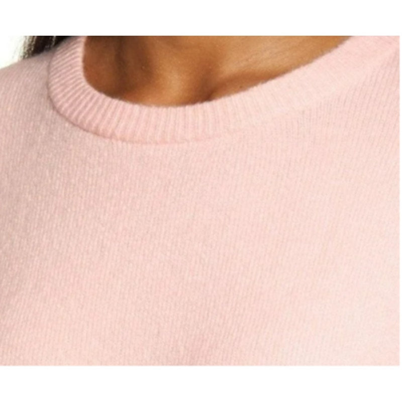 Treasure & Bond Cozy Crew Neck Sweater Ribbed Trim Sz XXS/2XS in Pink Silver NWT