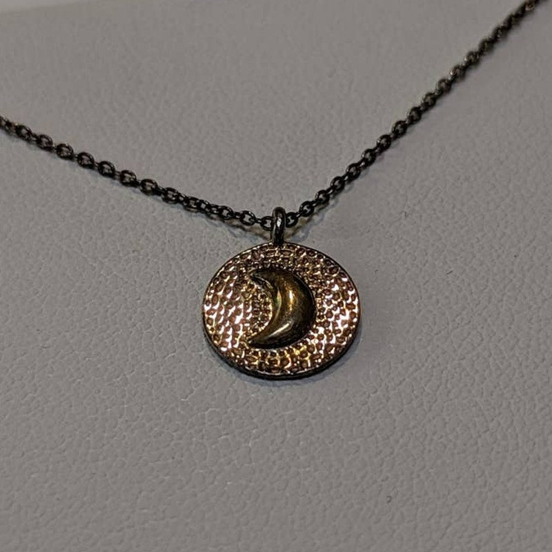 Argento Vivo Sterling Silver 18" long Crescent Moon Pendant Charm Necklace NWT