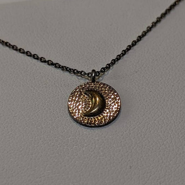 Argento Vivo Sterling Silver 18" long Crescent Moon Pendant Charm Necklace NWT