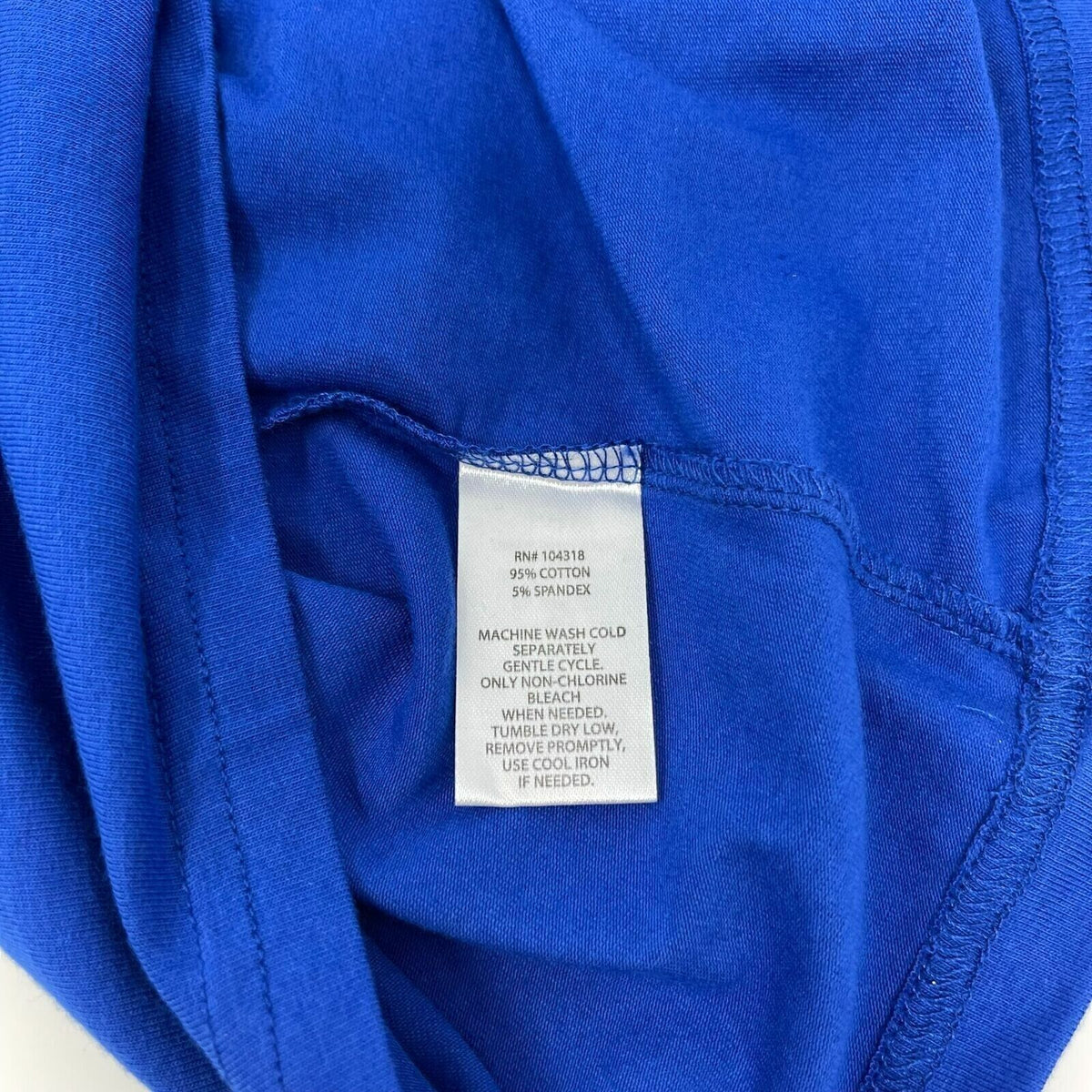 Derek Heart Puff Short Sleeve Fitted Top Sz Medium Surf the Web Blue NWT
