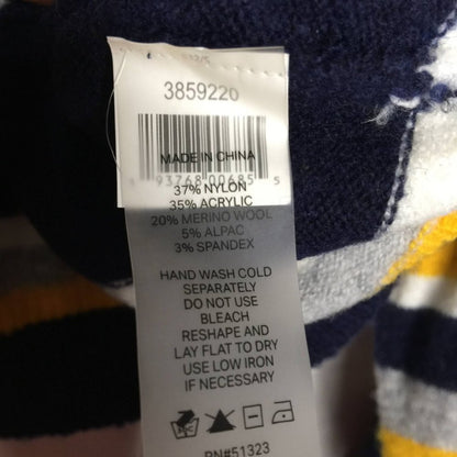 Court & Rowe Pullover Hoodie Sweatshirt Long Sleeves Stripe Navy Crush Small