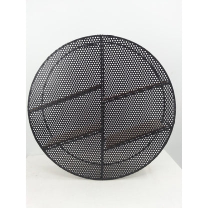 18" Round Metal wall shelf Nordstrom 4 wood shelves NEW
