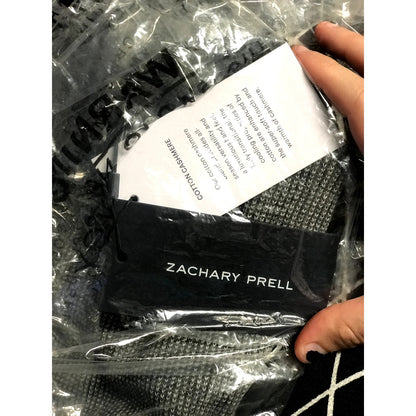 Zachary Prell NWT Men's Quarter Zip Pullover Sweater Gray Cotton Cashmere Small