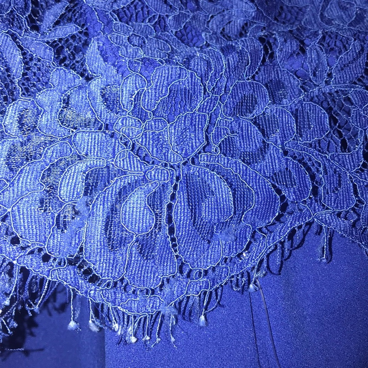 Lulu’s NEW Royal Blue Lace Halter Jumpsuit Size Medium