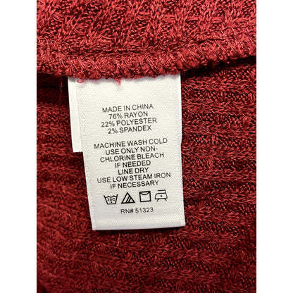 1.State NWT Knot Back Waffle Knit Top In Deep Rouge Size Medium