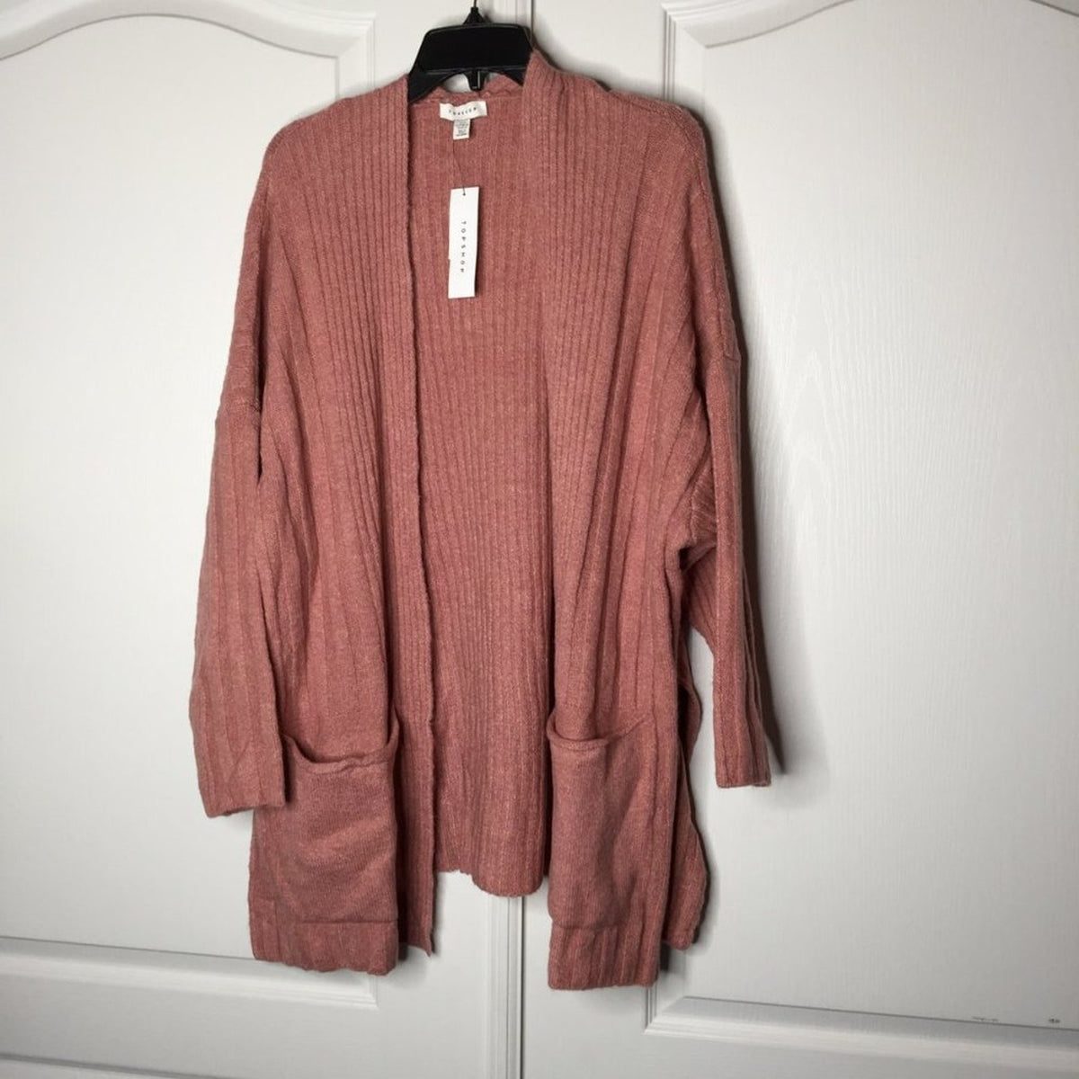 NWT Topshop Open Front Chunky Ribbed Long Cardigan US Size 8-10 oversize