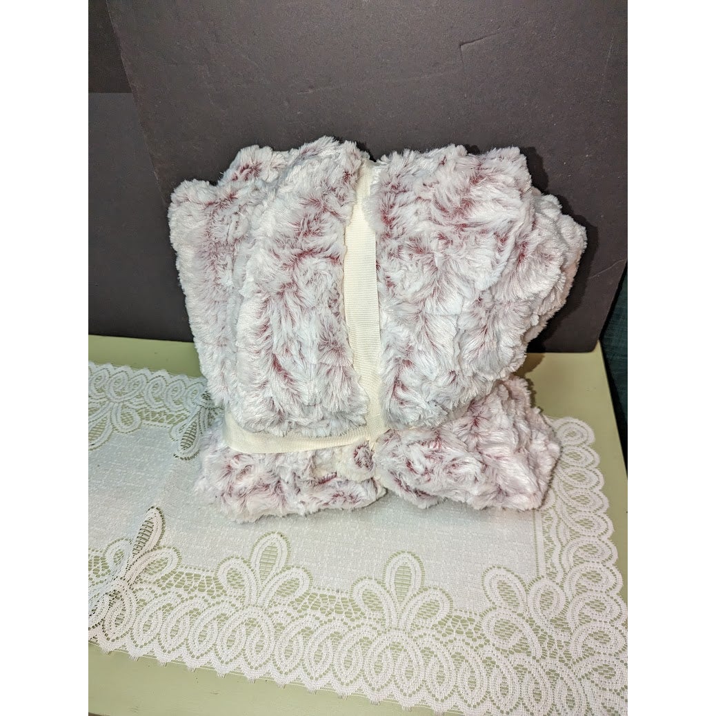 Royal Luxe Luxury Micromink Reversible Sherpa Blanket Throw RED NEW