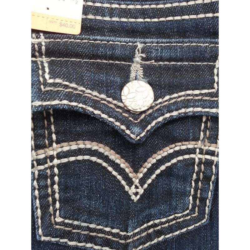 Levi's Boot Cut Adjustable YOUTH Stretch Denim Size 8 Slim NWT Jeans Embroidered