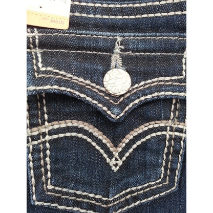 Levi's Boot Cut Adjustable YOUTH Stretch Denim Size 8 Slim NWT Jeans Embroidered