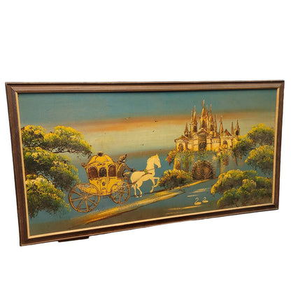 William Art Studio 1980s Light Up Carriage Castle Horse Fantasy Art FairyCore