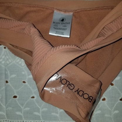 Body Glove Panties Underwear Audrey Low Rise Bikini Bottom brown Size Large NEW