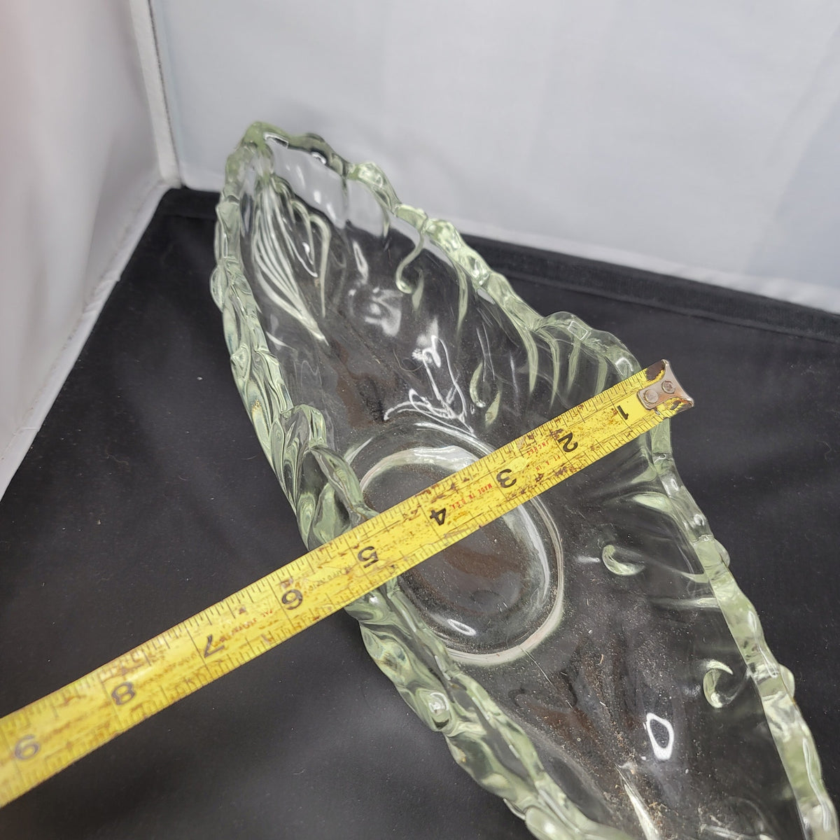 Vintage Jeanette Glass Gondola Centerpiece Oval fruit console bowl serving glass
