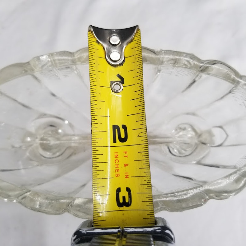 Vintage Pair Glass Double stick Candlestick Holders clear Pressed