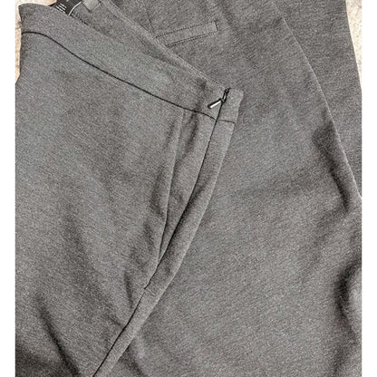 Halogen Stretch Flat Front Side Zip Crop Pants Sz Large in Charcoal Heather NWT
