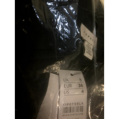 Topshop NWT Fringe Trim Faux Leather Jacket Black Size 4 US Moto Coat X-Small